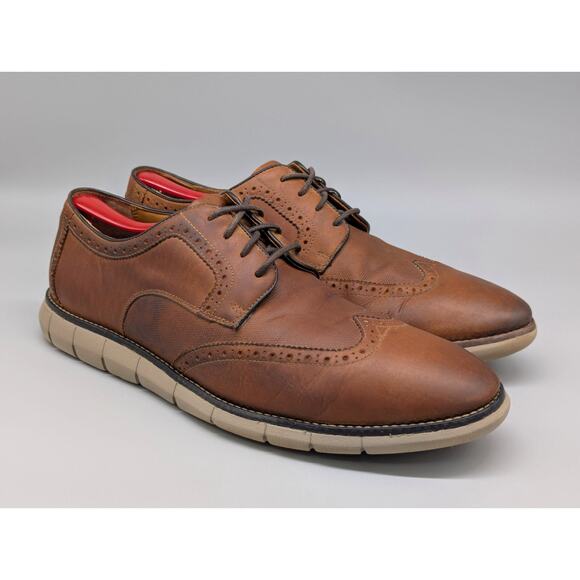Johnston & Murphy Men\'s Holden Embossed Wingtip Dress Casual Shoes Size 11M
